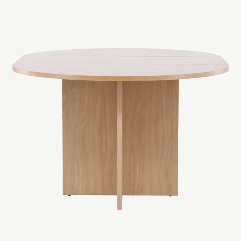 Pikendatav söögilaud Strada (valge peitsiga tammevineer, 120–170 cm) - 61993-130