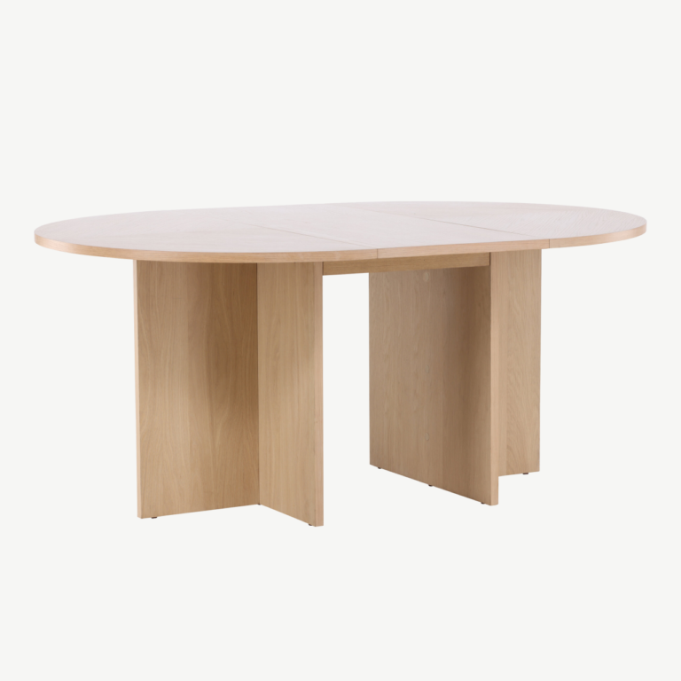 Pikendatav söögilaud Strada (valge peitsiga tammevineer, 120–170 cm) - 61993-130