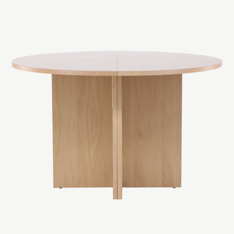 Pikendatav söögilaud Strada (valge peitsiga tammevineer, 120–170 cm) - 61993-130