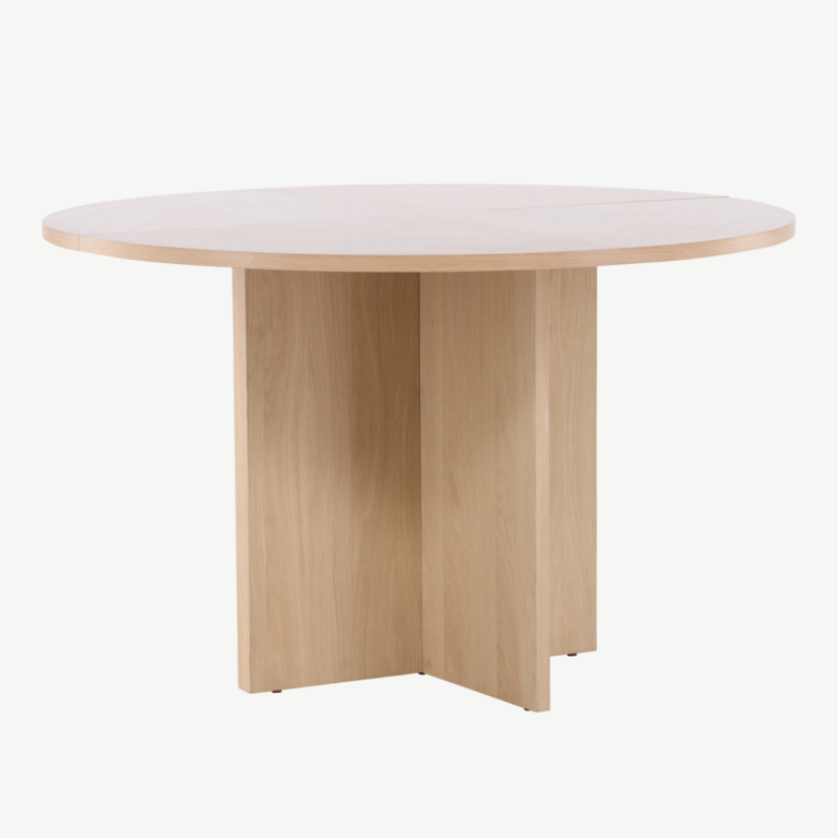 Pikendatav söögilaud Strada (valge peitsiga tammevineer, 120–170 cm) - 61993-130