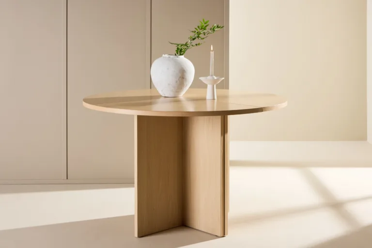 Pikendatav söögilaud Strada (valge peitsiga tammevineer, 120–170 cm) - 61993-130