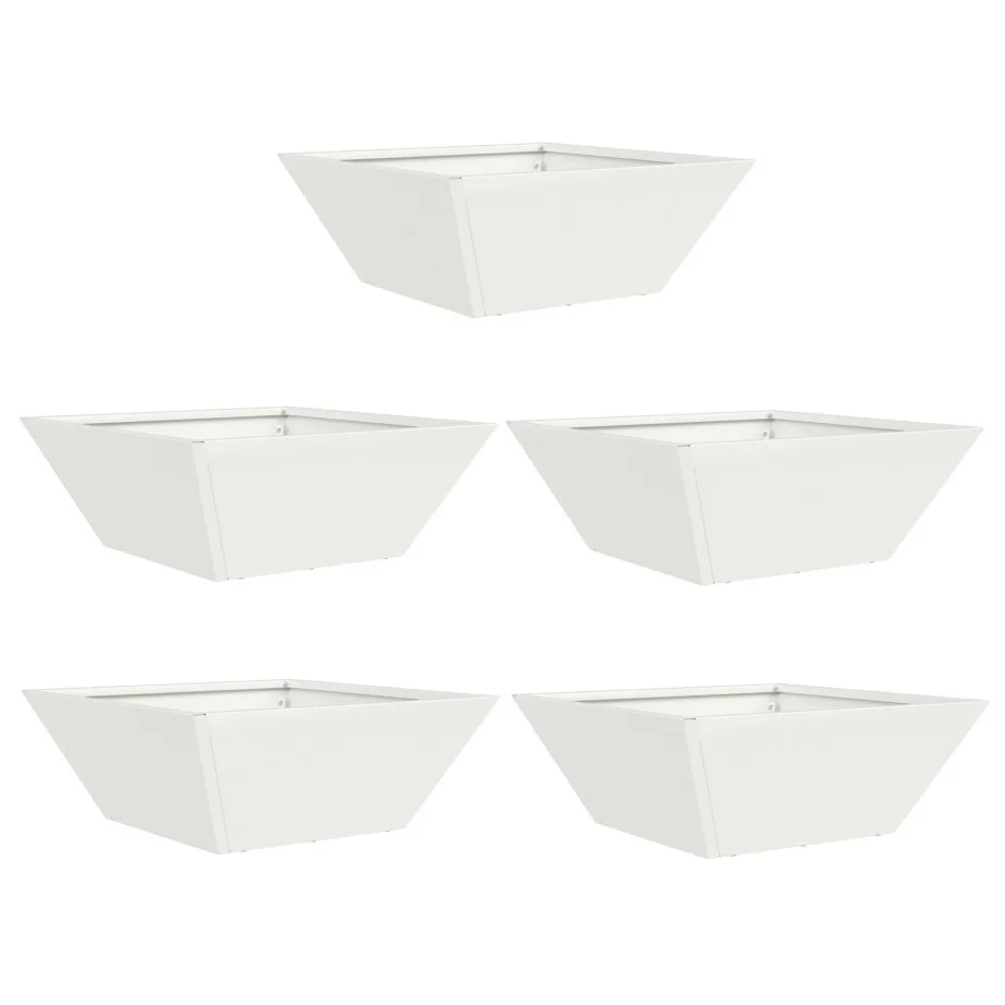 Plastik Taimealuste Komplekt Valge Plastik 40 x 40 x 15 cm