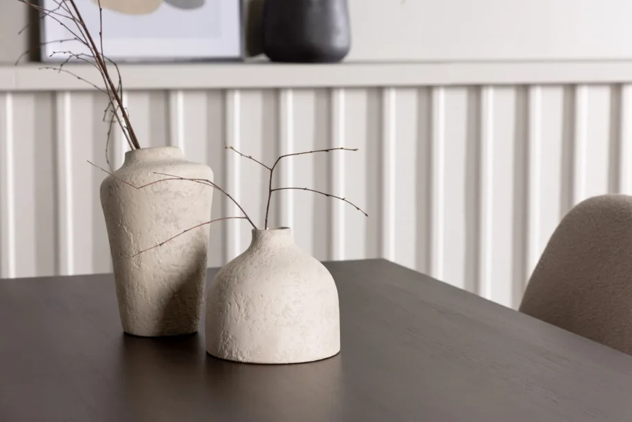 Põhjamaine söögilauakomplekt Kaseindon lauaga ja Polar toolidega (tumepruun MDF, beež buklee, 4 kohta), GR23863 – 6