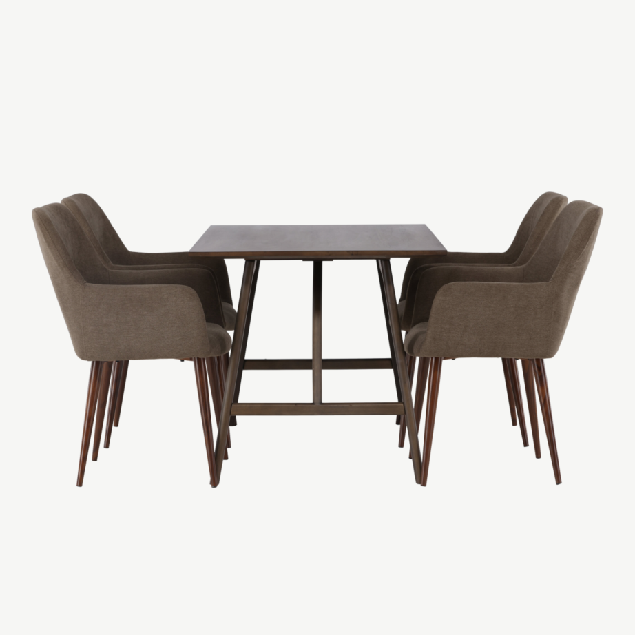 Põhjamaine söögitoakomplekt Kaseidon laud ja Tomorrow toolid (tumepruun, 4 tooli), GR23866 – 3