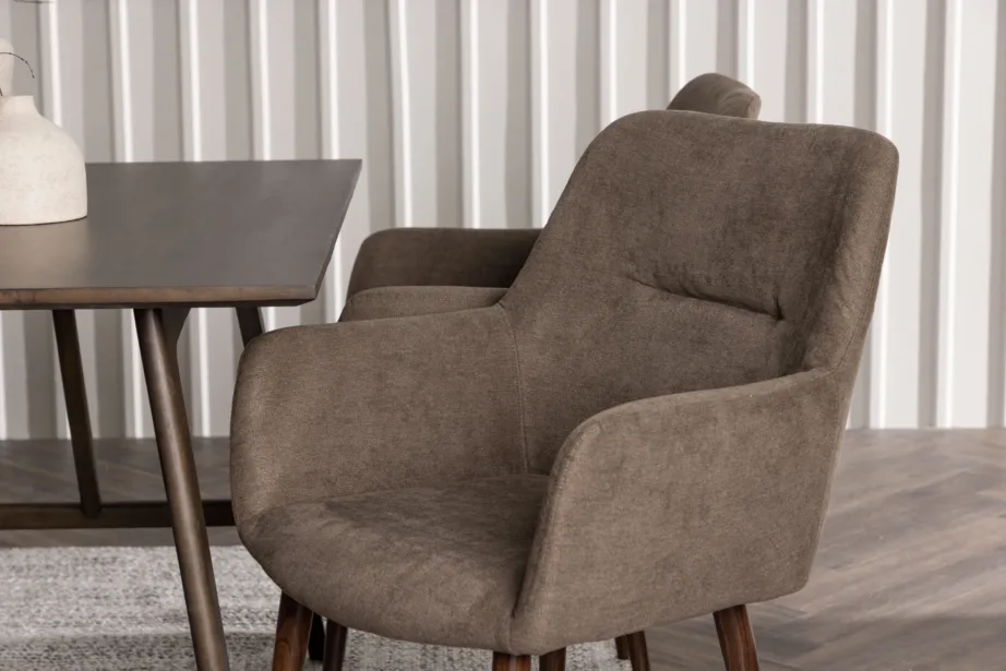 Põhjamaine söögitoakomplekt Kaseidon laud ja Tomorrow toolid (tumepruun, 4 tooli), GR23866 – 6