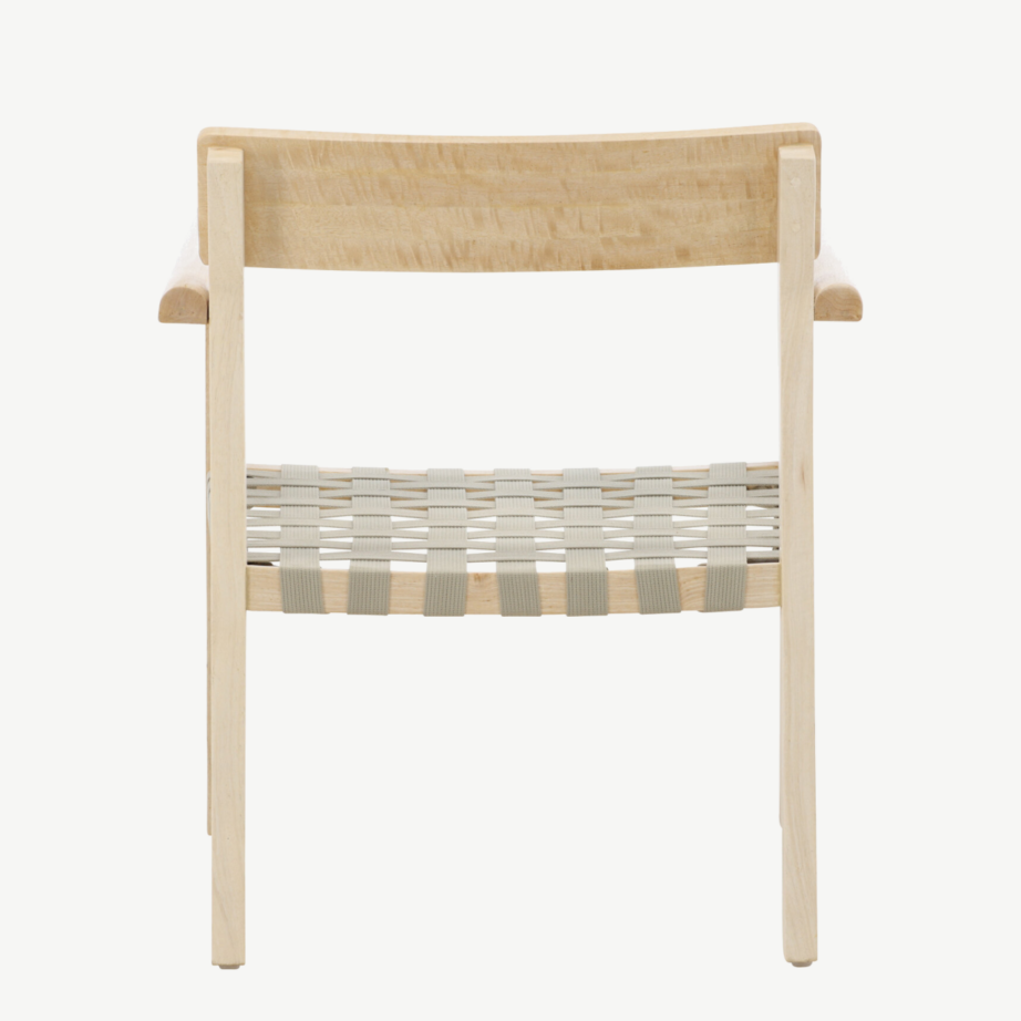 Mangopuidust hall tugitool Krois polüestrist istmeosaga (looduslik, hall, 65 × 67 × 77 cm), 62100-107 – 2