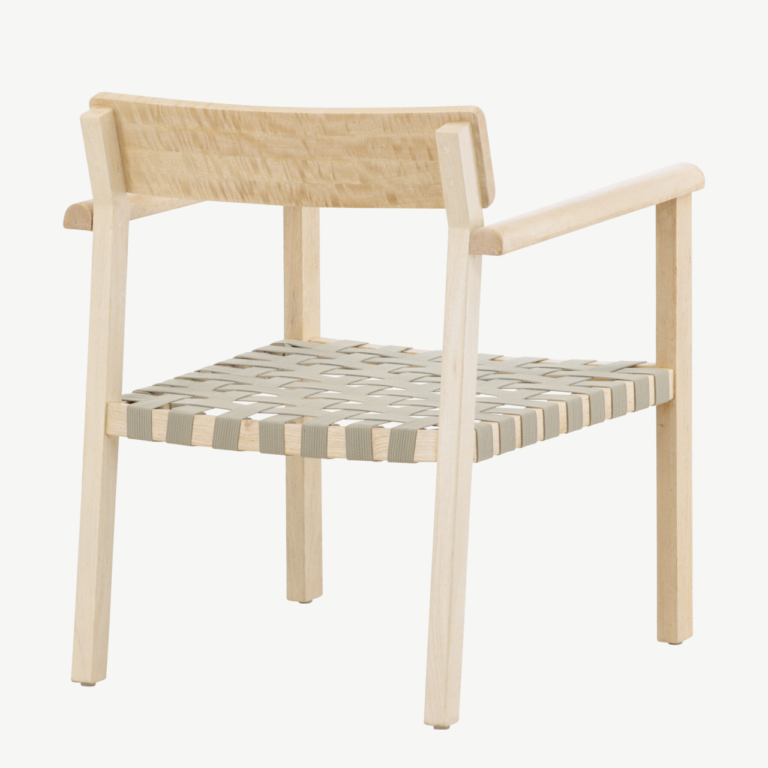 Mangopuidust hall tugitool Krois polüestrist istmeosaga (looduslik, hall, 65 × 67 × 77 cm) - 62100-107