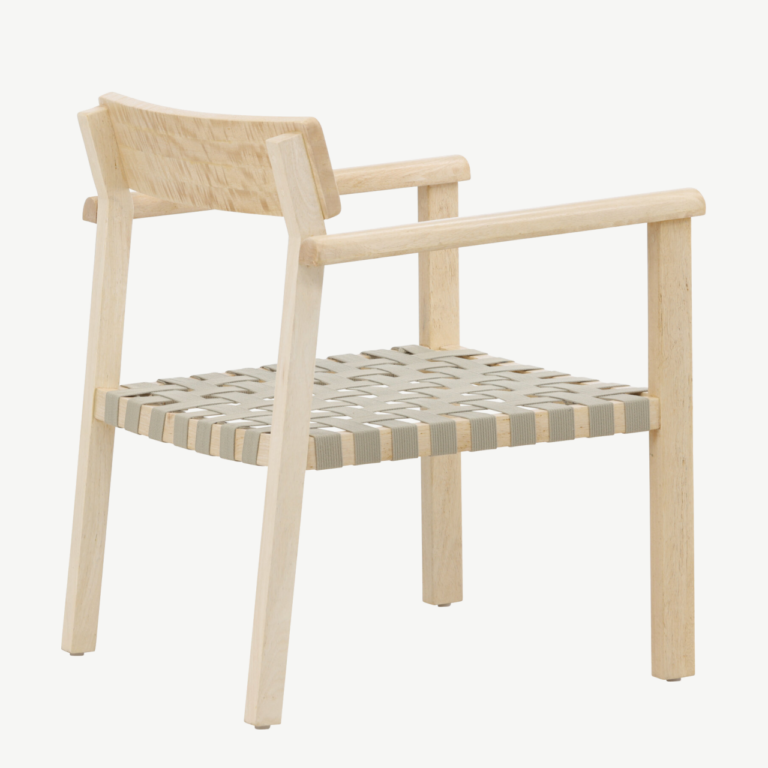 Mangopuidust hall tugitool Krois polüestrist istmeosaga (looduslik, hall, 65 × 67 × 77 cm) - 62100-107