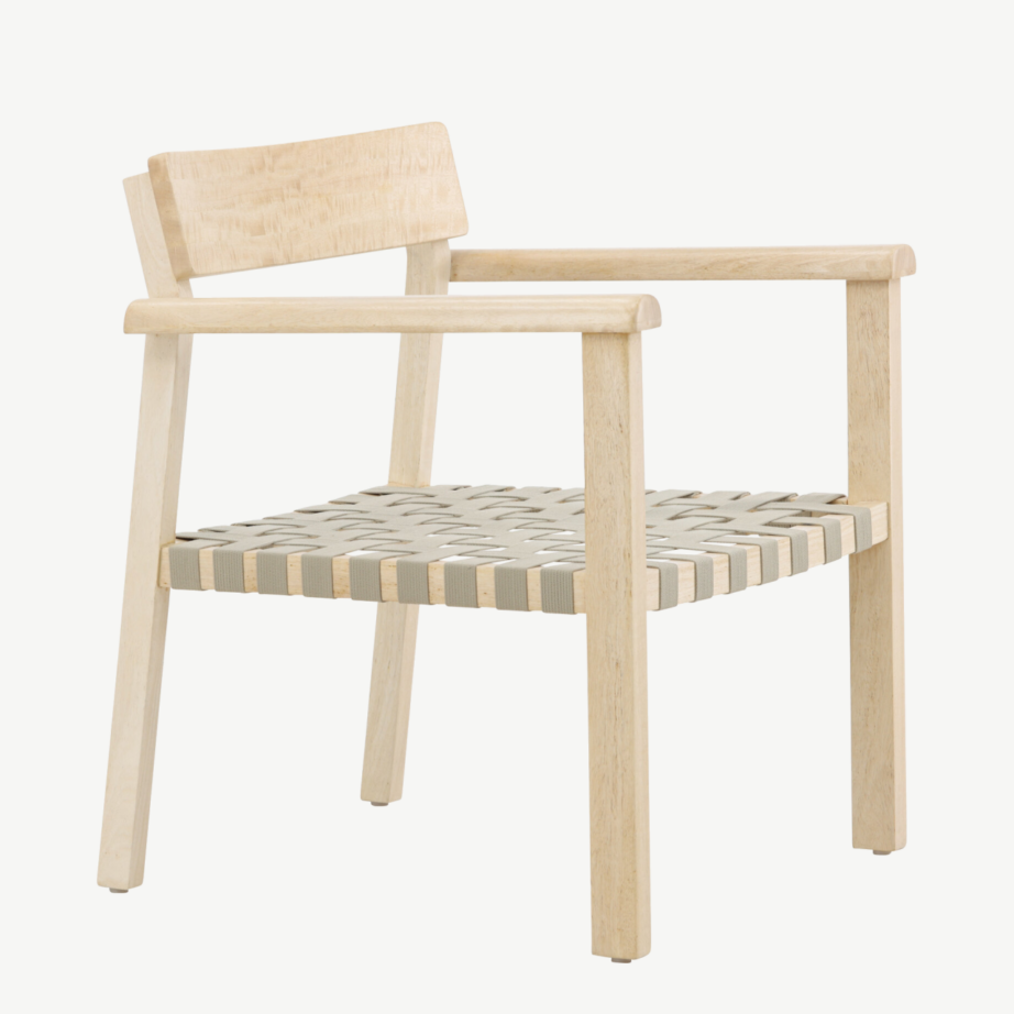 Mangopuidust hall tugitool Krois polüestrist istmeosaga (looduslik, hall, 65 × 67 × 77 cm), 62100-107 – 5