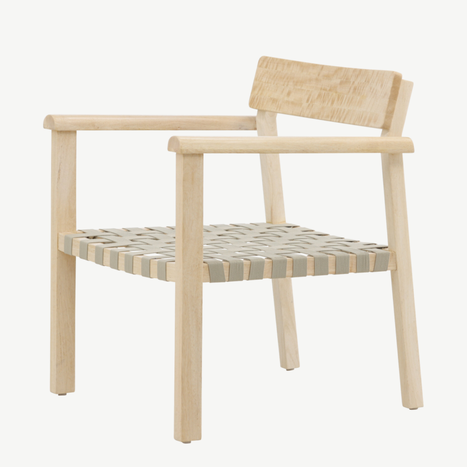 Mangopuidust hall tugitool Krois polüestrist istmeosaga (looduslik, hall, 65 × 67 × 77 cm), 62100-107 – 8