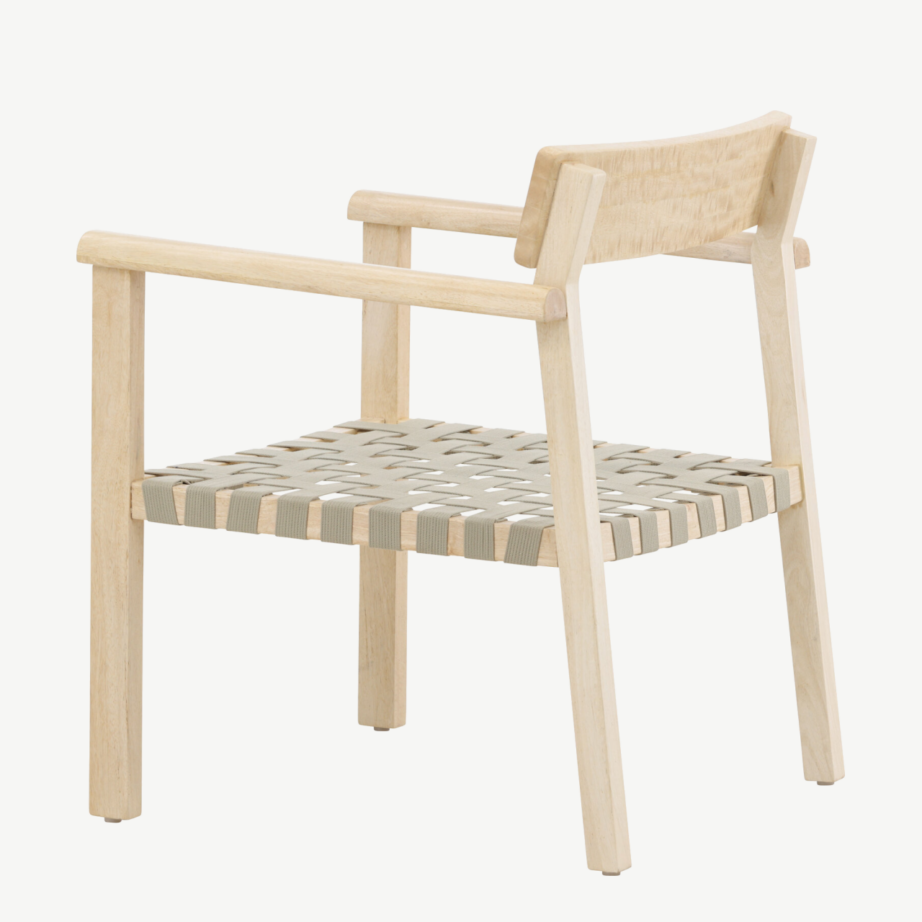 Mangopuidust hall tugitool Krois polüestrist istmeosaga (looduslik, hall, 65 × 67 × 77 cm), 62100-107 – 10