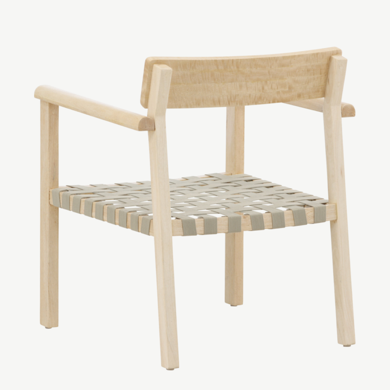 Mangopuidust hall tugitool Krois polüestrist istmeosaga (looduslik, hall, 65 × 67 × 77 cm) - 62100-107