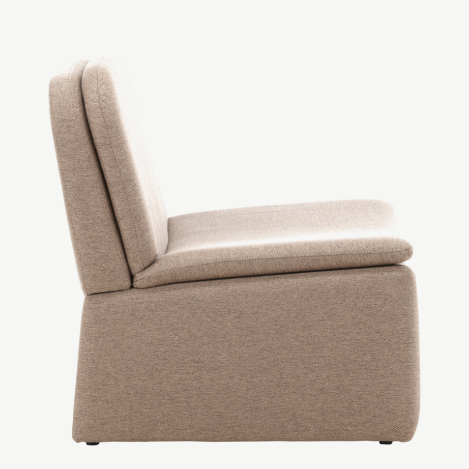 Pruun polüester-linase kattega tugitool Bonn (70x80x82cm), 62021-102 – 2