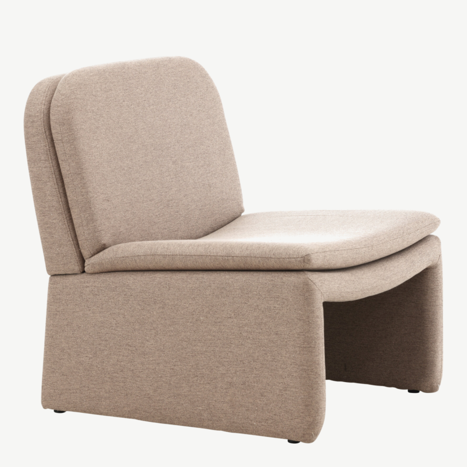 Pruun polüester-linase kattega tugitool Bonn (70x80x82cm), 62021-102 – 3