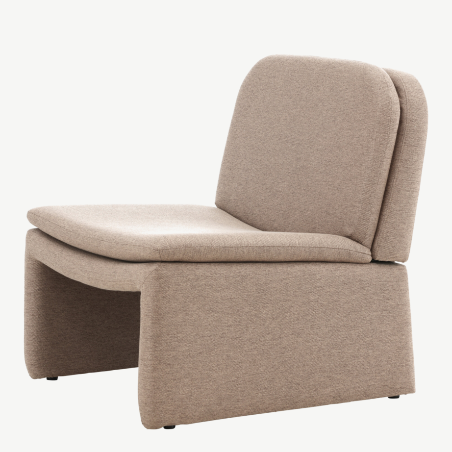 Pruun polüester-linase kattega tugitool Bonn (70x80x82cm), 62021-102 – 6