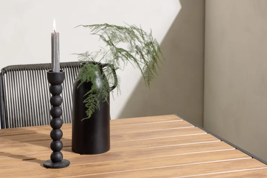 Ristkülikukujuline õuesöögilaud Break alumiiniumist, aintwood-plaadiga ja Bois terastoolid (4 tk, must/tumehall), GR23339 – 10