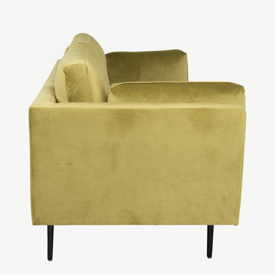 Roheline sametdiivan Boom, 3-kohaline, mustad metalljalad, GR19267 – 3