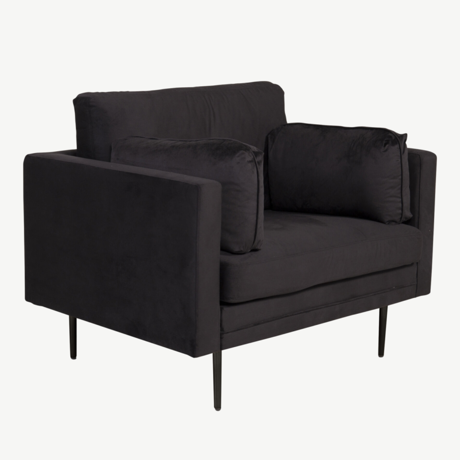 Sametist must tugitool Boom kollektsioonist, terasest jalgadega, GR19269 – 4