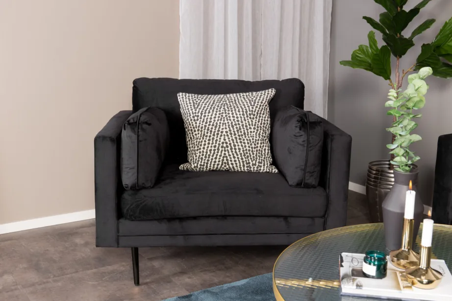 Sametist must tugitool Boom kollektsioonist, terasest jalgadega, GR19269 – 6