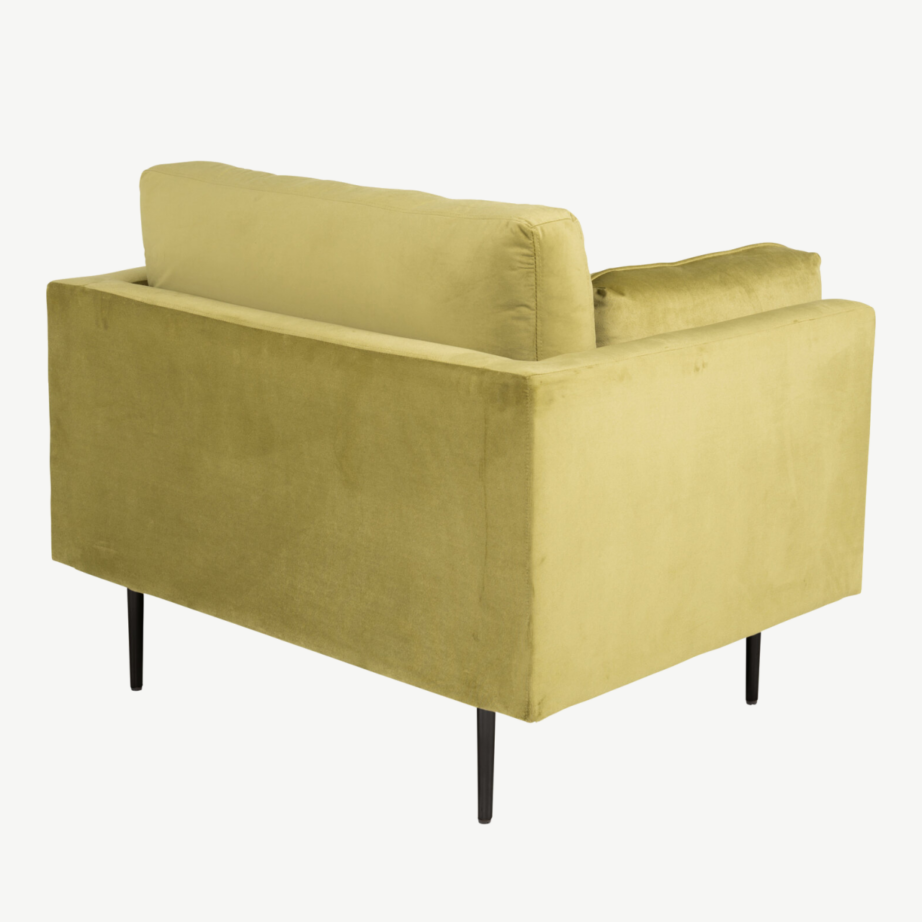 Sametist tugitool Boom (roheline, kuldsed metalljalad), GR19273 – 4