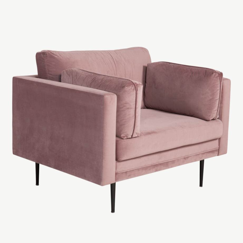 Sametkangaga tugitool Boom (vanaroosa, kuldsed terasjalad), GR19272 – 4