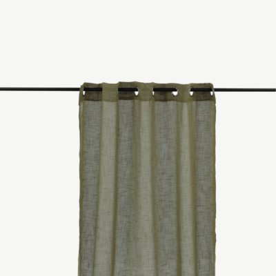 Sammalroheline silmustega polüesterkardin Kaya (140x290 cm) - 15934-604