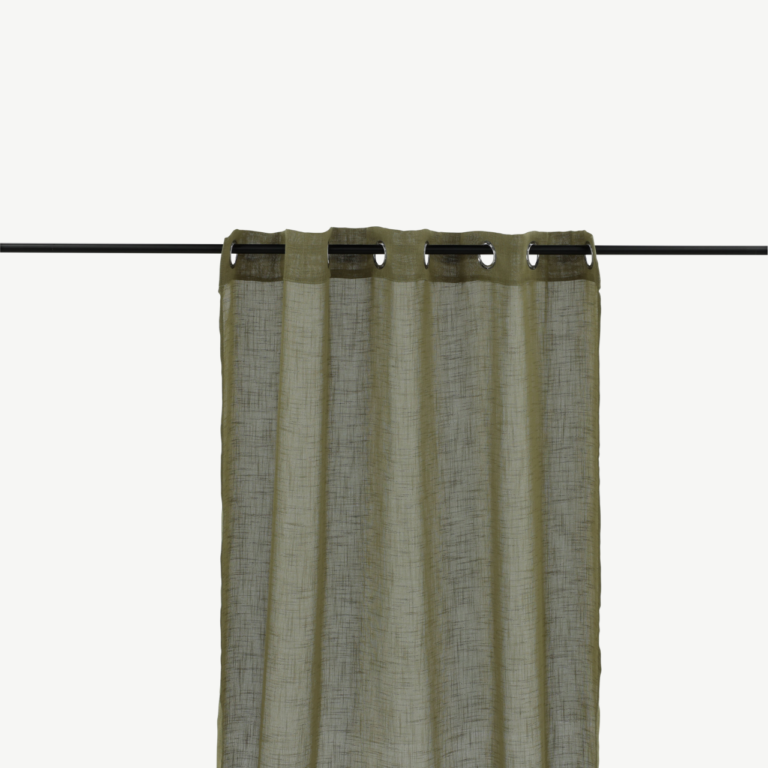 Sammalroheline silmustega polüesterkardin Kaya (140x290 cm) - 15934-604