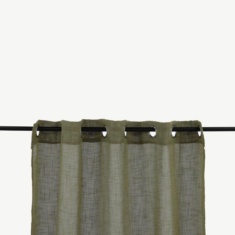 Sammalroheline silmustega polüesterkardin Kaya (140x290 cm) - 15934-604
