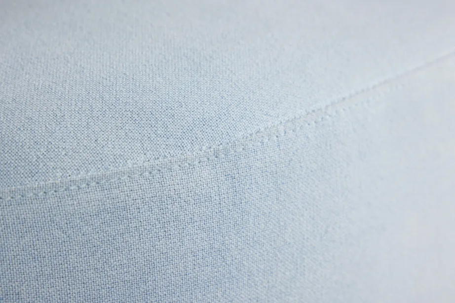 Sinine polüester-linane tugitool Bobbo (ümar disain, mustad jalad), 62037-555 – 11