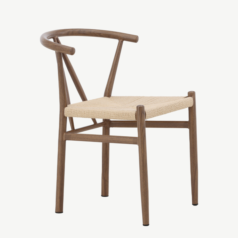 Skandinaavia stiilis söögitool Alfons (pruun teras, beež punutud istmega), 16802-123 – 3