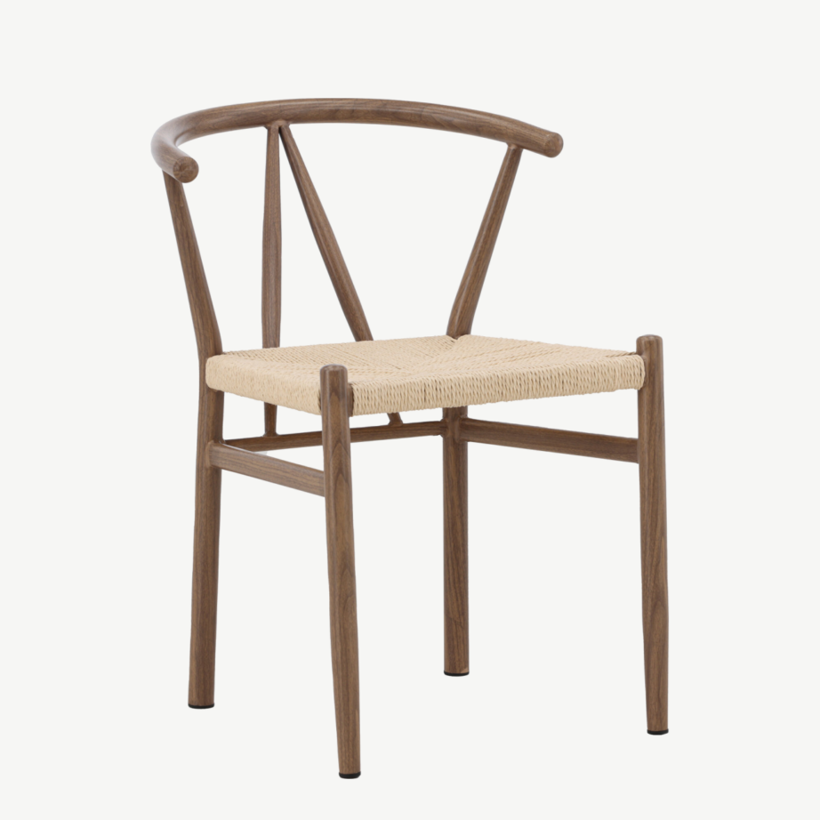 Skandinaavia stiilis söögitool Alfons (pruun teras, beež punutud istmega), 16802-123 – 4