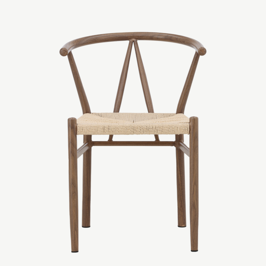 Skandinaavia stiilis söögitool Alfons (pruun teras, beež punutud istmega), 16802-123 – 5