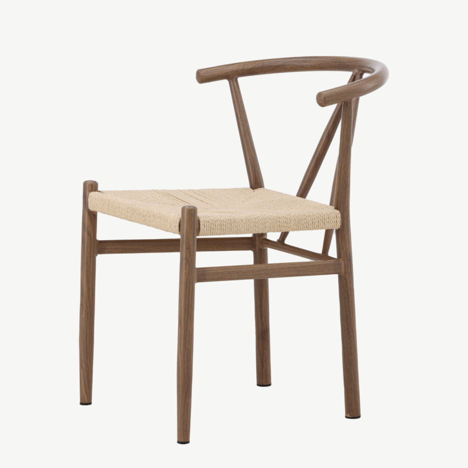 Skandinaavia stiilis söögitool Alfons (pruun teras, beež punutud istmega), 16802-123 – 6