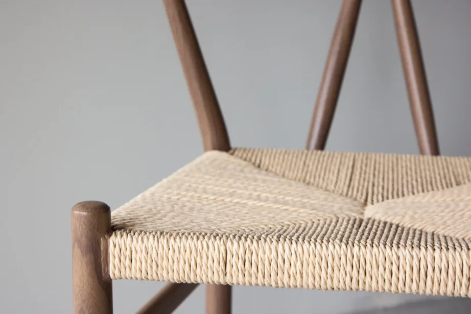 Skandinaavia stiilis söögitool Alfons (pruun teras, beež punutud istmega), 16802-123 – 9