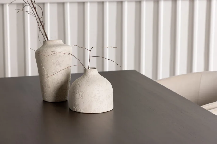 Söögikomplekt Kaseidon, tumepruun laud ja beežid polsterdatud Berit toolid, GR23871 – 7