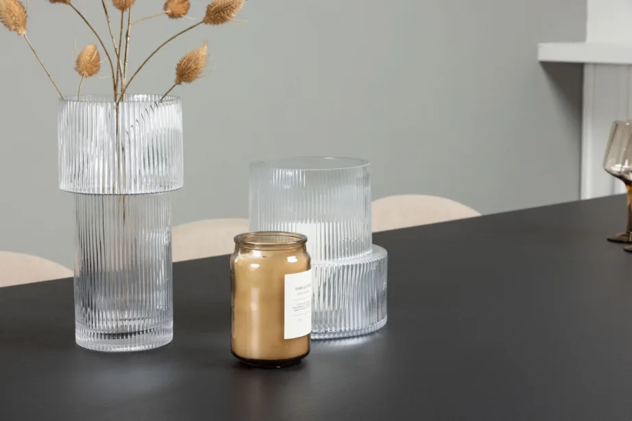 Söögilaud Vail must MDF + Velvet Stitches beež söögitool, GR22906 – 9