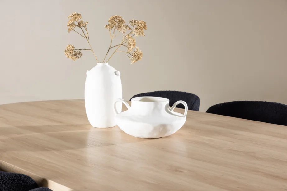 Söögitoakomplekt Bootcut laud ja 6 Modesto musta tooli (valge peitsiga viimistletud MDF, buklee-kangas), GR24553 – 10