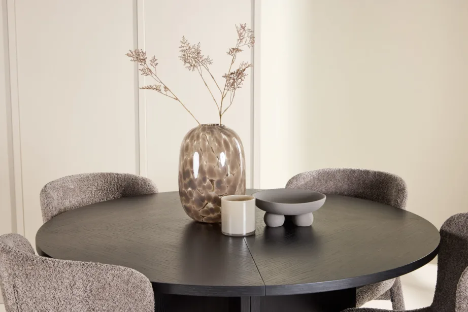 Strada must pikendatav söögilaud buklee toolidega, 120/170 cm + 4 pruuni Astoria tooli, GR24731 – 10