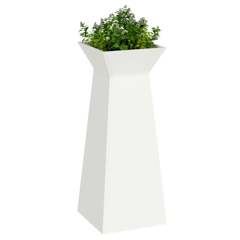 Taimealus Valge Metall 40 x 40 x 101 cm Dekoratiivsed vahetükid