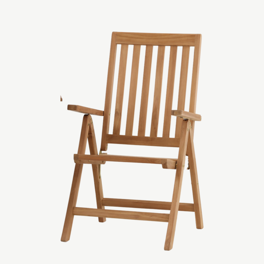 Tiigipuust kokkupandav aiamööblikomplekt Ghana laud ja Kenya reguleeritav tool, GR22776 – 5