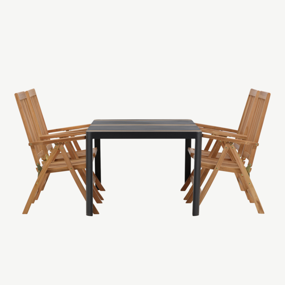 Togo ristkülikukujuline aiamööbli komplekt (alumiinium, tiigipuit), GR22761 – 2