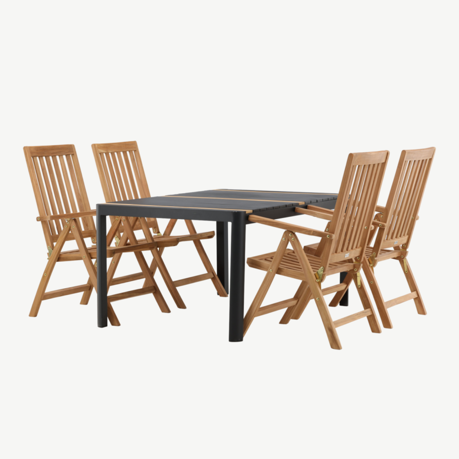 Togo ristkülikukujuline aiamööbli komplekt (alumiinium, tiigipuit), GR22761 – 3