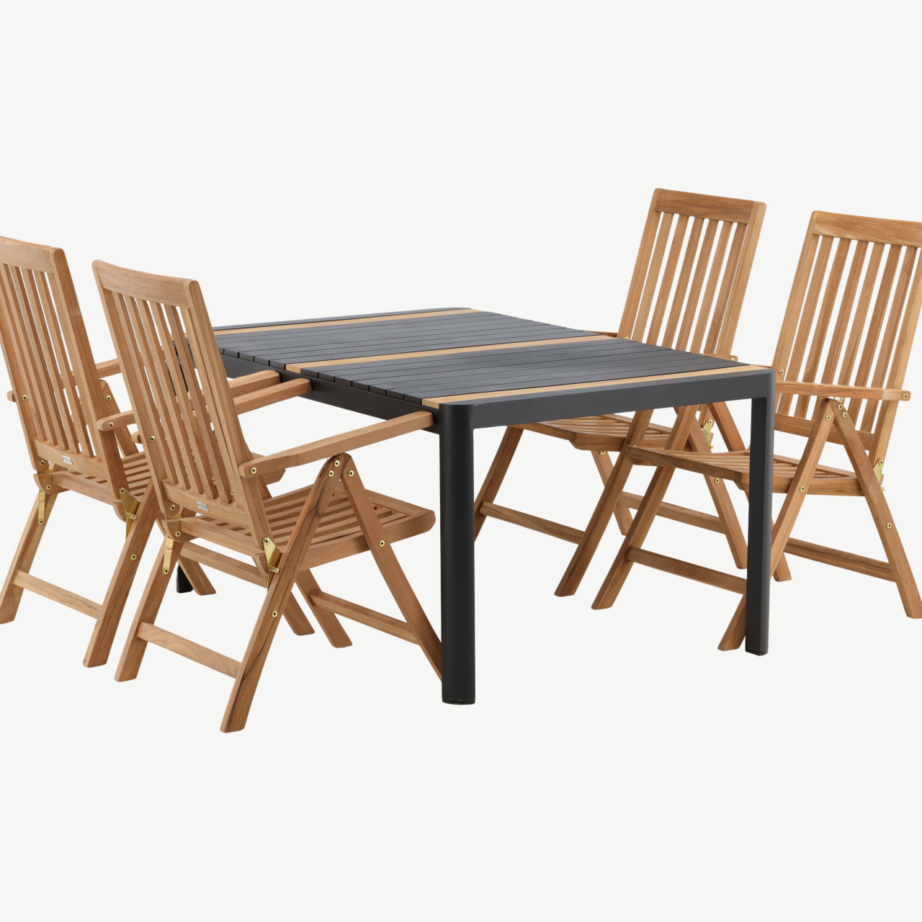 Togo ristkülikukujuline aiamööbli komplekt (alumiinium, tiigipuit), GR22761 – 4