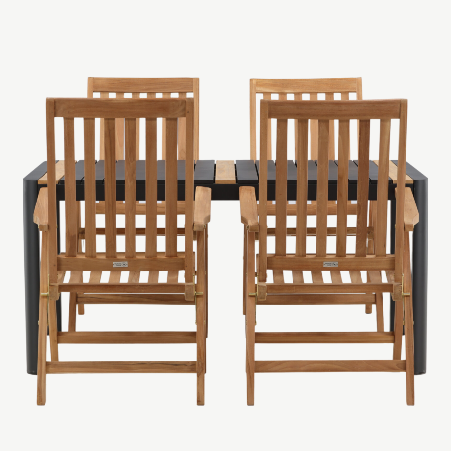 Togo ristkülikukujuline aiamööbli komplekt (alumiinium, tiigipuit), GR22761 – 6