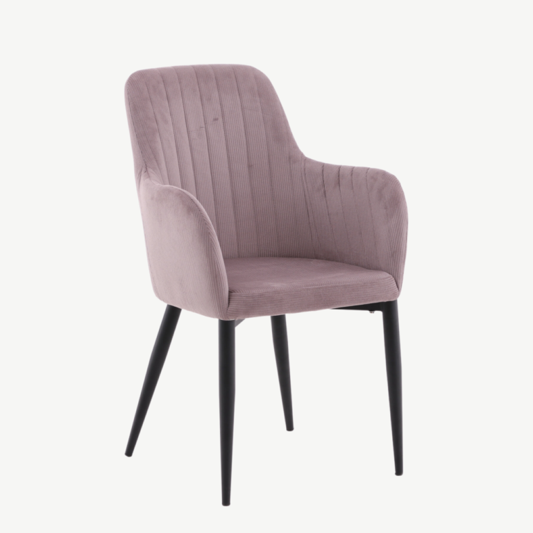 Tolmuroosa Manchester-kangaga söögitool Comfort mustade metalljalgadega - 27702-999