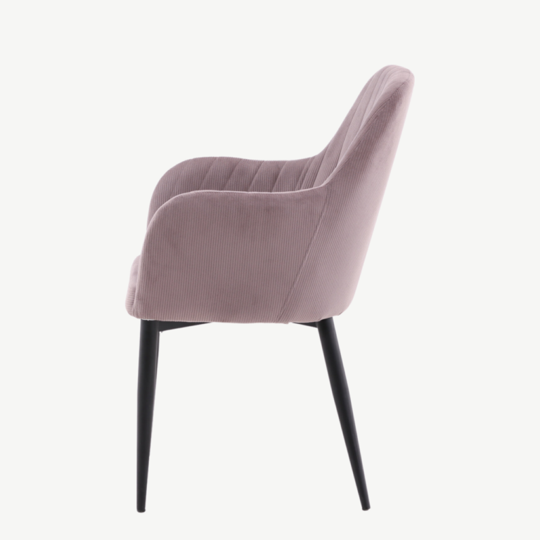 Tolmuroosa Manchester-kangaga söögitool Comfort mustade metalljalgadega - 27702-999
