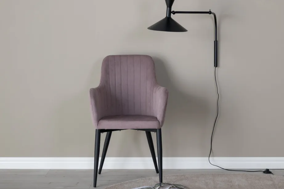 Tolmuroosa Manchester-kangaga söögitool Comfort mustade metalljalgadega, 27702-999 – 8