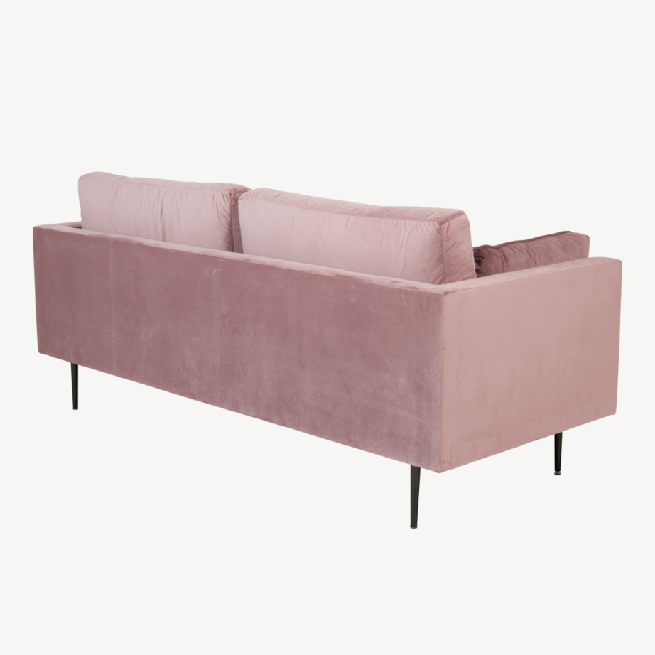 Tolmuroosa sametdiivan Boom (2–3-kohaline, mustad metalljalad), GR19266 – 3