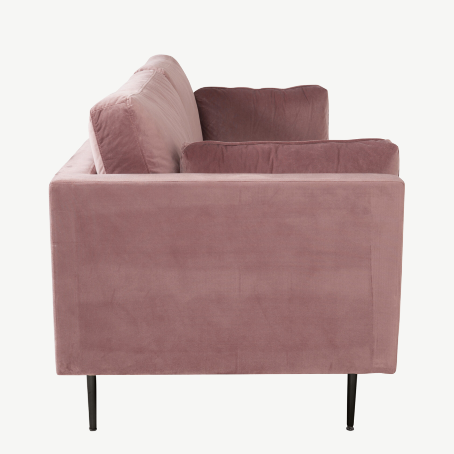 Tolmuroosa sametdiivan Boom (2–3-kohaline, mustad metalljalad), GR19266 – 5