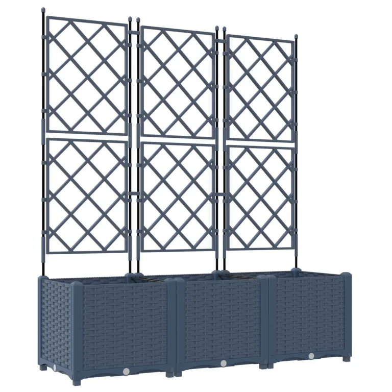 Trellisega aianduskast 3 tk Hall 120x40x143 cm